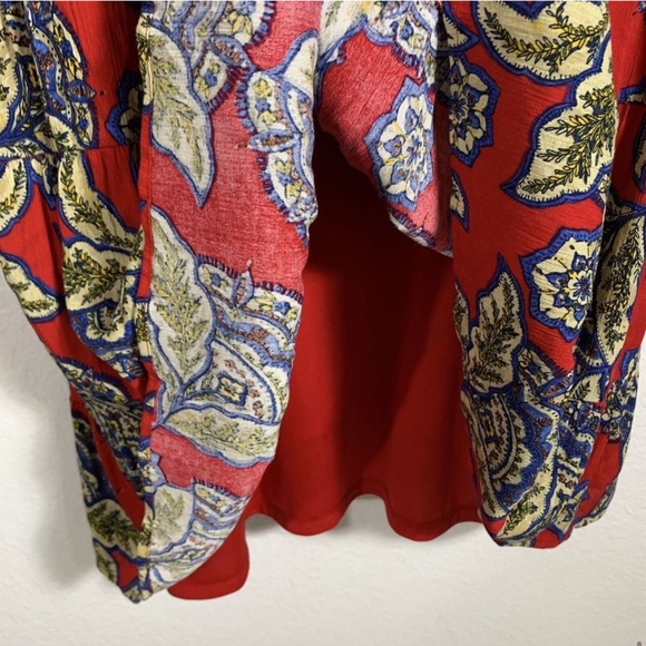 NWT Maurices Floral Red Blue Sleeveless Skater Dress Plus Size 2X Women - Picture 10 of 13